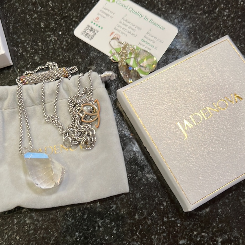 Jadenova Crystal necklace and earrings